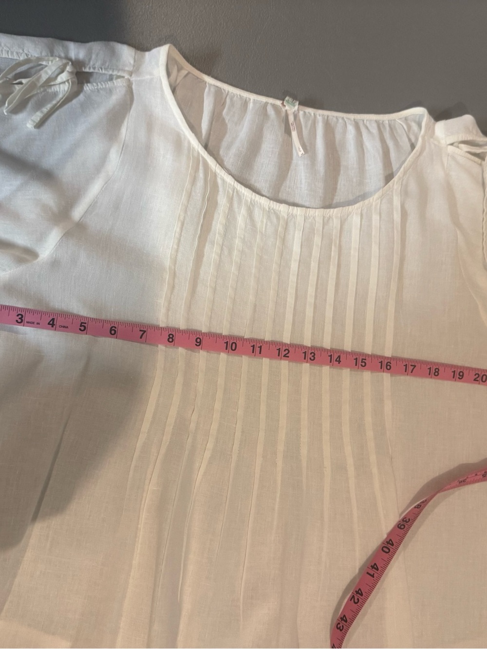 Free People Cream Ruffle Peasant Blouse - Picture 3 of 3